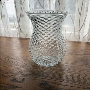 Clear Textured Glass Vase - Home Accents
